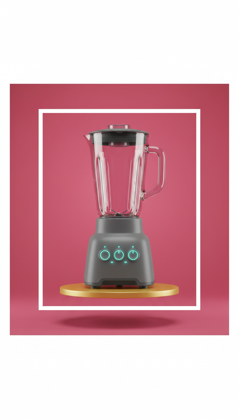 Compact Blender with Prism Base