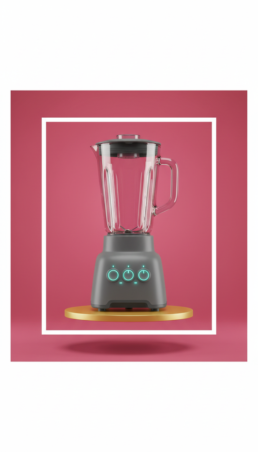 Compact Blender with Prism Base
