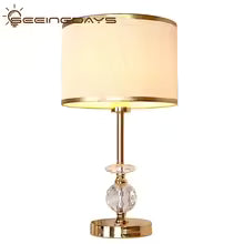 SeeingDays Golden Edge Lampshade Ball Crystal Table Lamp For Bedroom Living room