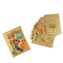 Pokemon Card New Box Gold Silver Black Vmax GX V Card Collection Battle Colorful Card English / Spanish Child Toy