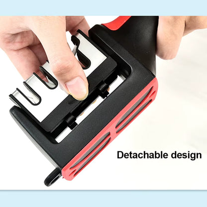 Kitchen 4Segment Knife Sharpener Household  Three-Purpose Black Sharpening Stone