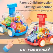 Transparent Car Toy Cartoon Press Birthday Gifts for Kids Boys Girls Baby Car