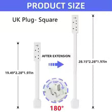 4 Styles Electrical Outlet Extender Plug Wall Outlet Extender Extendable Wall Socket Rotatable Folding Portable Power Socket