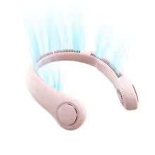 JISULIFE Portable Neck Fan,Hands-Free Bladeless, 5 Speeds,4000 mAh Rechargeable Battery,Twistable Operated Wearable Neckband Fan