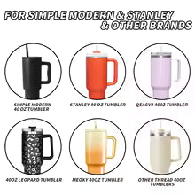 Replacement Lid For Stanley Adventure Quencher Travel Tumbler 40 Oz Clear Spill Proof Tumbler Cover For Stanley Cup Accessories