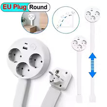 4 Styles Electrical Outlet Extender Plug Wall Outlet Extender Extendable Wall Socket Rotatable Folding Portable Power Socket