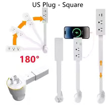 4 Styles Electrical Outlet Extender Plug Wall Outlet Extender Extendable Wall Socket Rotatable Folding Portable Power Socket
