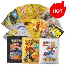 Pokemon Card New Box Gold Silver Black Vmax GX V Card Collection Battle Colorful Card English / Spanish Child Toy