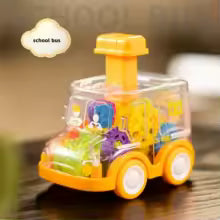 Transparent Car Toy Cartoon Press Birthday Gifts for Kids Boys Girls Baby Car