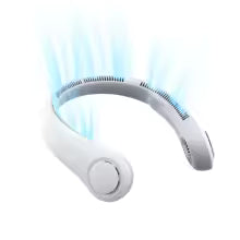 JISULIFE Portable Neck Fan,Hands-Free Bladeless, 5 Speeds,4000 mAh Rechargeable Battery,Twistable Operated Wearable Neckband Fan