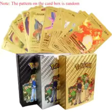 Pokemon Card New Box Gold Silver Black Vmax GX V Card Collection Battle Colorful Card English / Spanish Child Toy