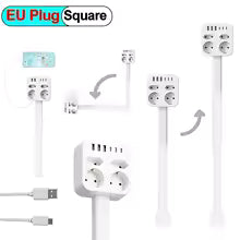 4 Styles Electrical Outlet Extender Plug Wall Outlet Extender Extendable Wall Socket Rotatable Folding Portable Power Socket