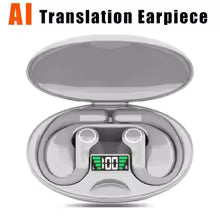 Ai Translator Earbud Device Real Time 2-Way Translations Supporting 150+ Languages For Travelling Learning Shopping Business
