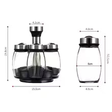 NEW Single Bottle Glass Jar and Spice Jar Set Rack